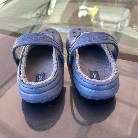 Crocs Classic Lined Clogs Big Kids Size J 5 Blue - Picture 8 of 14